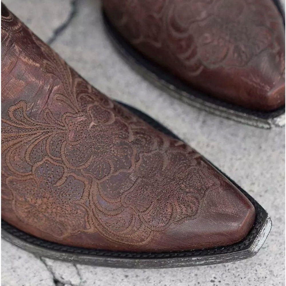 Old Gringo Distressed Brown Heeled Boots - Picture 8 of 12